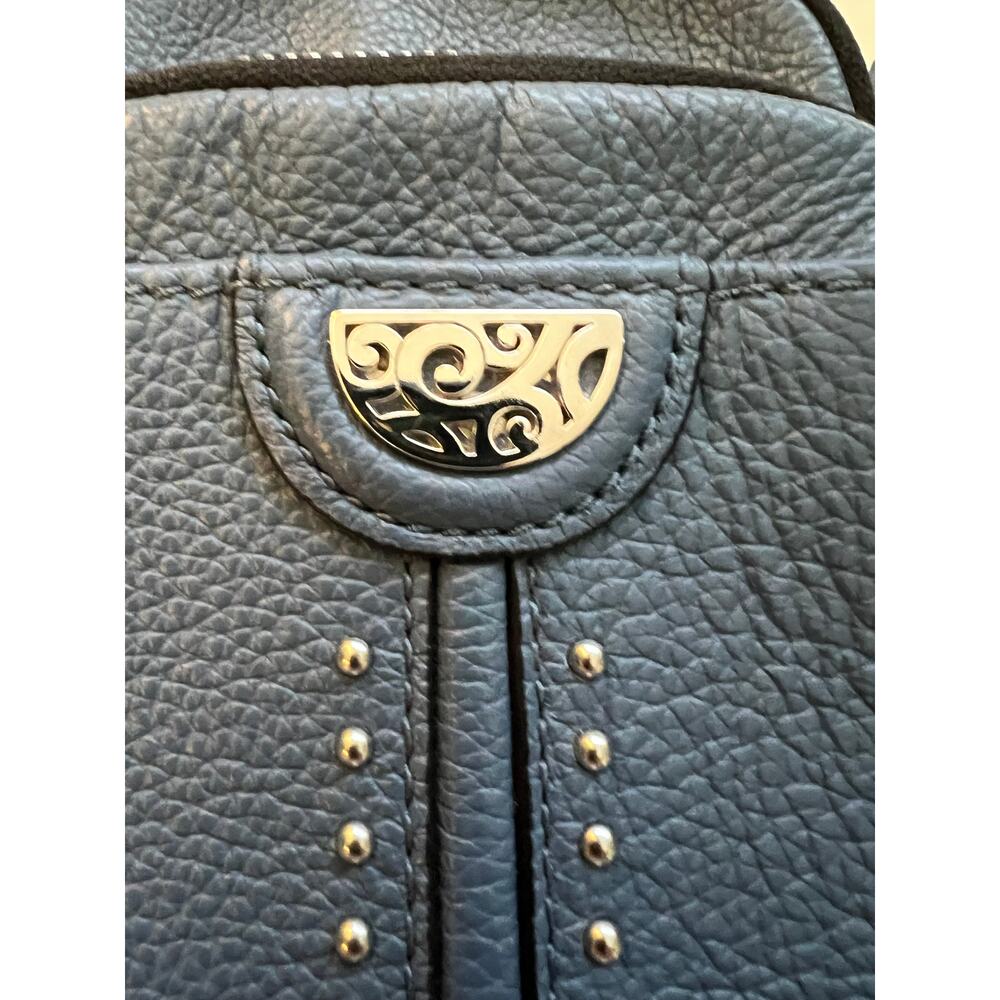 Brighton Blue Leather Studded Smartphone Crossbody Organizer - Picture 4 of 6